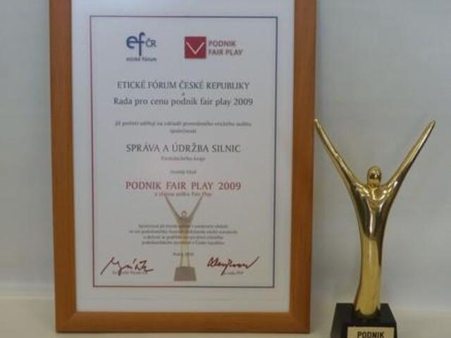 Získali jsme ocenění Podnik FAIR PLAY 2009